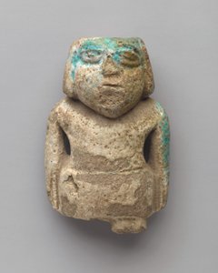 Statuette eines stehenden Mannes, Frühdynastische Periode, ca. 3000-2675 v. Chr. (Faience)