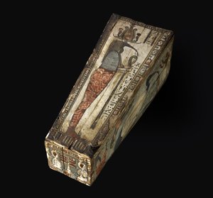 Bemalter Holzsarg des heiligen Ibis von Thoth, 305-30 v. Chr.