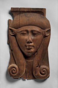Tafel von einer Hathor-Säule, 380–200 v. Chr. (Zeder) von Egyptian Ptolemaic Period