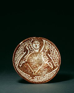 Fatimidische reich braune figürliche konische Schale