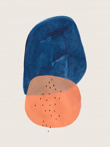 Abstrakte Blau Orange Formen