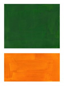 Abstrakte Grün-Orange-Blöcke
