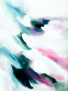 Fließendes Teal-Pink-Abstrakt