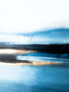 Goldenes Blaues Abstrakt