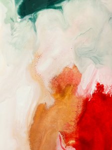 Flüssiges Gold-Rotes Abstrakt