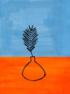 Moderne Palmblattvase