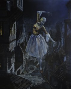 Nachtstadt-Seiltänzer