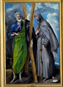 Porträt von Saint Andre und Saint Francois von Assisi von El Greco