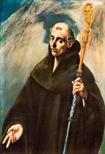 Porträt des Heiligen Benedikt von Nursia von El Greco