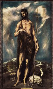 Der heilige Johannes der Täufer, ca. 1600-05 (Öl auf Leinwand) von El Greco