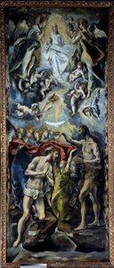 Die Taufe Christi. Gemälde von Domenikos Theotokopoulos genannt El Greco (1541-1614) 1596. Madrid, Prado Museum von El Greco