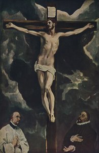 Christus am Kreuz, mit zwei Stiftern, ca. 1590, 1938 von El Greco