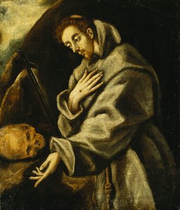 Der heilige Franziskus in Meditation