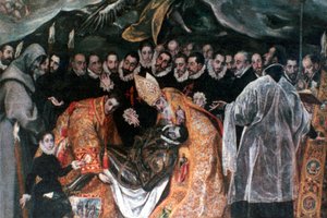 Das Begräbnis des Grafen Orgaz (Detail), 1586-1588 von El Greco