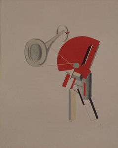Rezitator. Figurine für die Oper Sieg über die Sonne von A. Kruchenykh, 1920-1921