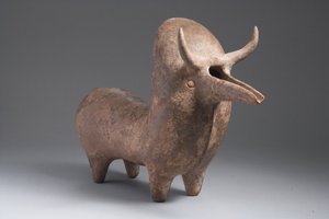 Amlash-Rhyton in Form eines Zebu-Stiers (Terrakotta) von Elamite