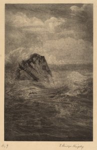 Ein Felsen im Meer
