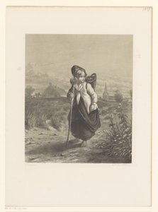 Mädchen mit Korb auf dem Rücken von Elchanon Verveer