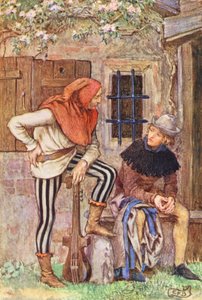 Illustration für The Gathering of Brother Hilarius von Michael Fairless (Farblithografie) von Eleanor Fortescue Brickdale