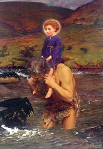 St. Christophorus trägt das Christuskind von Eleanor Fortescue Brickdale