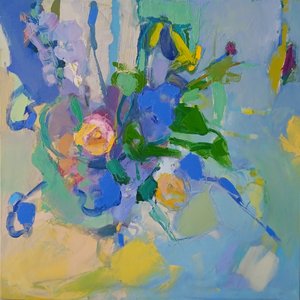 Lebendige Abstrakte Blüten von Elena Shraibman