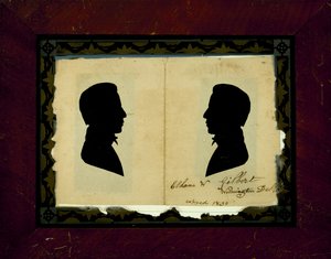 Enthüllte Silhouetten eines Mannes