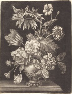 Floral Stillleben mit einer Sonnenblume