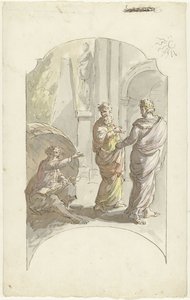Diogenes bittet Alexander, nicht in seinem Licht zu stehen von Elias van Nijmegen
