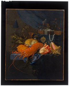 Stillleben mit einem Hummer von Elias van den Broeck