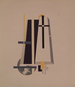 Sargmacher. Figur für die Oper Sieg über die Sonne von A. Kruchenykh, 1920-1921 von Eliezer Markowich Lissitzky