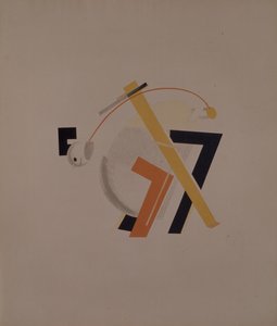 Alter Bewohner. Figur für die Oper Sieg über die Sonne von A. Kruchenykh, 1920-1921