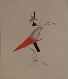 Raufbold. Figurine für die Oper Sieg über die Sonne von A. Krutschenych, 1920-1921 von Eliezer Markowich Lissitzky