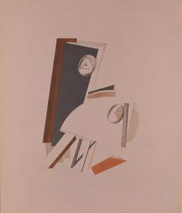Die Feiglinge. Figur für die Oper Sieg über die Sonne von A. Kruchenych, 1920-1921 von Eliezer Markowich Lissitzky
