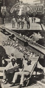 Die Genesung der Arbeiter. Illustration aus Die UdSSR baut den Sozialismus, 1933