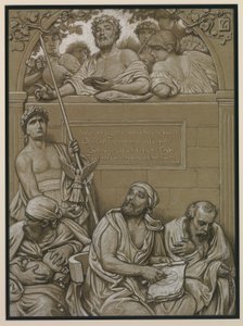 Illustration für Rubáiyát von Omar Khayyám, Frontispiz von Elihu Vedder
