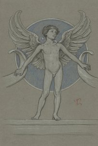Junge mit Flügeln und Füllhorn