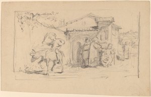 Sohn und Esel, ca. 1859 von Elihu Vedder
