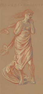 Stehende drapierte weibliche Figur, ca. 1872-77 von Elihu Vedder