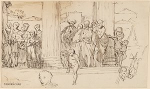 Studie nach Domenichino, um 1858 von Elihu Vedder