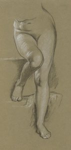 Studie für Figur des Glücks. Kamin von Elihu Vedder