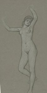 Studie für die Figur der Luna von Elihu Vedder