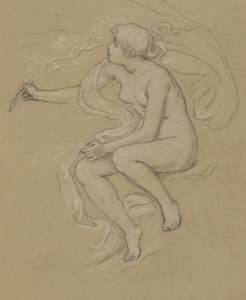 Studie für die Figur des Frühlings von Elihu Vedder