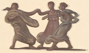 Studie für "Griechische Mädchen beim Baden" von Elihu Vedder