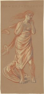 Studie für "Griechische Mädchen beim Baden" [recto] von Elihu Vedder