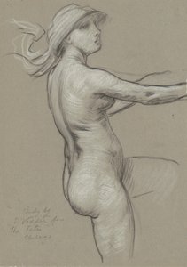 Studie für Die Schicksale sammeln die Sterne, 1884-1887 von Elihu Vedder