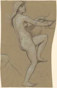 Studie für Die Schicksale sammeln die Sterne, ca. 1884-1887 von Elihu Vedder