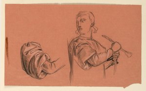 Studie für "Hochzeitsprozession" von Elihu Vedder