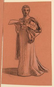 Studie für "Hochzeitsprozession" von Elihu Vedder