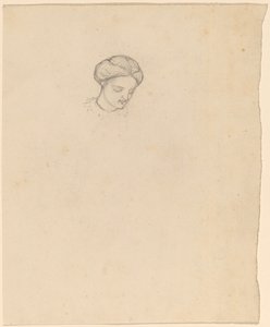 Studie eines Mädchens, ca. 1858 von Elihu Vedder