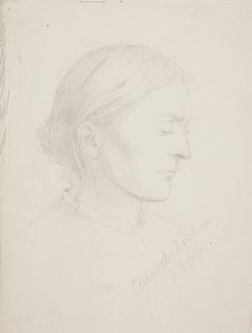 Ältere Frau im Profil von Elisabeth Jerichau Baumann